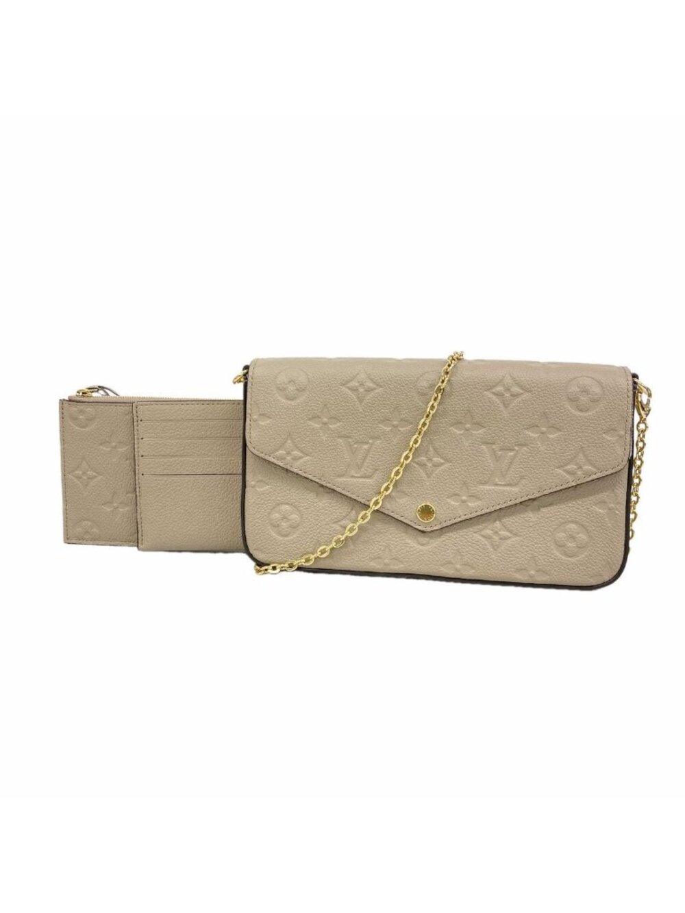 Louis Vuitton Wallet on Chain Monogram Empreinte Pochette Felicie Tourterelle